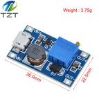 MT3608 DC-DC Adjustable Boost Module 2A Boost Plate Step Up Module with MICRO USB 2V-24V to 5V 9V 12V 28V