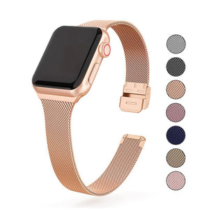 Milanese Loop Strap for Apple Watch Band 49mm 45mm 41mm 44mm 40mm 42/38mm Stainless Steel Metal IWatch Series 8 7 6 SE 5 4 ultra