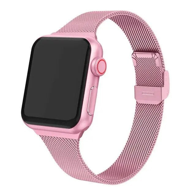 Milanese Loop Strap for Apple Watch Band 49mm 45mm 41mm 44mm 40mm 42/38mm Stainless Steel Metal IWatch Series 8 7 6 SE 5 4 ultra