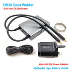 MinderRC DH30 OLED Screen Portable Spot Welder For Max 0.15mm Nickel Strip Spot Welding Machine 18650 21700 5000mAh Lipo Include
