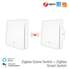 Moes Tuya ZigBee Light Switch with Transmitter Kit No Neutral Wire No Capacitor Required works with Alexa Google Home Smart Life