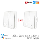 Moes Tuya ZigBee Light Switch with Transmitter Kit No Neutral Wire No Capacitor Required works with Alexa Google Home Smart Life