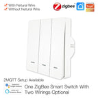 Moes Tuya ZigBee Light Switch with Transmitter Kit No Neutral Wire No Capacitor Required works with Alexa Google Home Smart Life