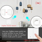 Moes Tuya ZigBee Light Switch with Transmitter Kit No Neutral Wire No Capacitor Required works with Alexa Google Home Smart Life