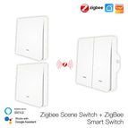 Moes Tuya ZigBee Light Switch with Transmitter Kit No Neutral Wire No Capacitor Required works with Alexa Google Home Smart Life