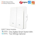 Moes Tuya ZigBee Light Switch with Transmitter Kit No Neutral Wire No Capacitor Required works with Alexa Google Home Smart Life