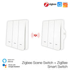 Moes Tuya ZigBee Light Switch with Transmitter Kit No Neutral Wire No Capacitor Required works with Alexa Google Home Smart Life