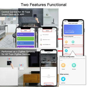 MoesHouse Tuya Smart Home Multi-functional Touch Screen Control Panel 4-inch in-wall  Central Control for Intelligent Scenes