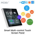 MoesHouse Tuya Smart Home Multi-functional Touch Screen Control Panel 4-inch in-wall  Central Control for Intelligent Scenes