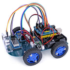 N20 Gear Motor 4WD Smart Robot Car Kit Bluetooth-compatible Control with 4-digit Display Ultrasonic Module /Tutorial for Arduino