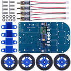 N20 Gear Motor 4WD Smart Robot Car Kit Bluetooth-compatible Control with 4-digit Display Ultrasonic Module /Tutorial for Arduino