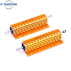 50pcs/lot NEW 50W 100W Aluminum Power Metal Shell Case Wirewound Resistor 0.02 0.4 1.6 2.4 3.9 11 32 51 360 5.1K 5.6K 8.2K 33K 39K 47K Ohm