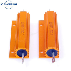 NEW 50W 100W Aluminum Power Metal Shell Case Wirewound Resistor 0.02 0.4 1.6 2.4 3.9 11 32 90 360 5.1K 5.6K 8.2K 33K 39K 47K Ohm