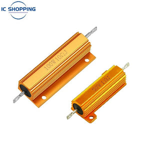 NEW 50W 100W Aluminum Power Metal Shell Case Wirewound Resistor 0.02 0.4 1.6 2.4 3.9 11 32 90 360 5.1K 5.6K 8.2K 33K 39K 47K Ohm