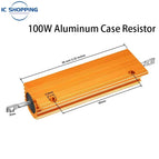NEW 50W 100W Aluminum Power Metal Shell Case Wirewound Resistor 0.02 0.4 1.6 2.4 3.9 11 32 90 360 5.1K 5.6K 8.2K 33K 39K 47K Ohm