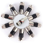 New 10 Pieces  RG6 F Type Compression Connector High Quality Snap Seal Plug For Sky Satellite Virgin Cable