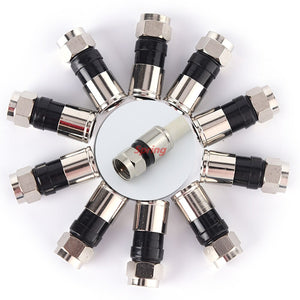 New 10 Pieces  RG6 F Type Compression Connector High Quality Snap Seal Plug For Sky Satellite Virgin Cable