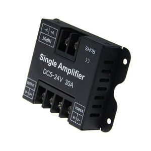 New LED Strip Power Repeater DC 5V 12V-24V 30A Amplifier On Off Dimmer for Single Color LED 5050 3528 Strip Console Controller