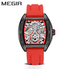 Megir 8601G Men's watch Sports Mechanical Movement Watch Silicone Hot Luminous Waterproof Multifunctional men's causal watch