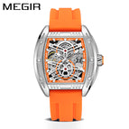 Megir 8601G Men's watch Sports Mechanical Movement Watch Silicone Hot Luminous Waterproof Multifunctional men's causal watch