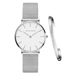 Hannah Martin women's watch  waterproof quartz watch women's watch 36mm simple strap bracelet DW women's watch hm-cc36Japanese movement woven mesh belt waterproof quartz watch women's watch 36mm simple belt bracelet dw ladies watch HM-CC36