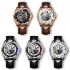 PLAYBOY 3032  Original Fully Automatic Mechanical Watches Luminous Hollow Perspective Fashionable Men's Watch Male Gift for Father ,friends