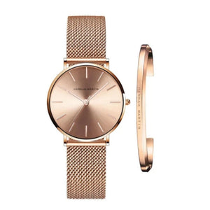 Hannah Martin women's watch  waterproof quartz watch women's watch 36mm simple strap bracelet DW women's watch hm-cc36Japanese movement woven mesh belt waterproof quartz watch women's watch 36mm simple belt bracelet dw ladies watch HM-CC36