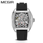 Megir 8601G Men's watch Sports Mechanical Movement Watch Silicone Hot Luminous Waterproof Multifunctional men's causal watch