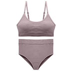 Women's plus size underwear no rims shoulder strap adjustment sexy gathering Panties and bra set 1606