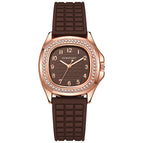 Douyin Women's Watch Korean-Style fashion Casual Digital Square Diamond Silicone Quartz Women's Watch GJ078