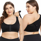 Large Size Bra Front Buckle Shoulder Strap Adjustable No Steel Ring Breathable Mesh Large Sports Bra Shockproof Yoga Sports Underwear Women 6231
