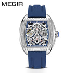 Megir 8601G Men's watch Sports Mechanical Movement Watch Silicone Hot Luminous Waterproof Multifunctional men's causal watch