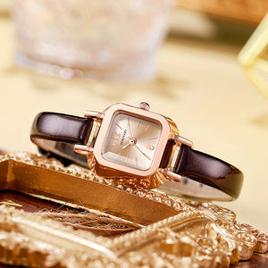 Tik Tok Live Stream Women's Watch Fashion Small Square Watch Quartz Watch Female Small Sugar Cube TikTok Live Stream Women's Watch Fashion Small Square Watch Quartz leather elegant lady Watch Female Small Sugar Cube PD682