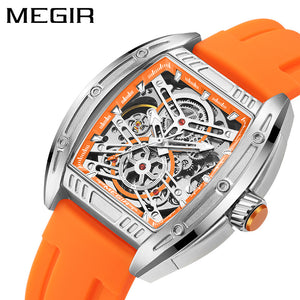 Megir 8601G Men's watch Sports Mechanical Movement Watch Silicone Hot Luminous Waterproof Multifunctional men's causal watch