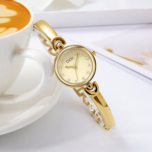 GEDI 1156 Women watch Niche Alloy Watch Simple Temperament round Dial Watch Waterproof Quartz Ladies Bracelet Watch