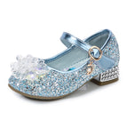 Spring and Autumn 2021 new girls' heeled shoes for children Korean Princess Crystal shoes little girls' shoes 1788-22