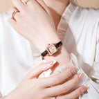 Tik Tok Live Stream Women's Watch Fashion Small Square Watch Quartz Watch Female Small Sugar Cube TikTok Live Stream Women's Watch Fashion Small Square Watch Quartz leather elegant lady Watch Female Small Sugar Cube PD682