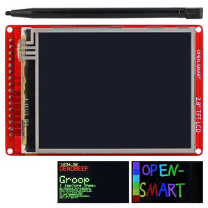 OPEN-SMART 2.8" Inch TFT LCD Display Shield Touch Screen Breakout Board Module with Touch Pen Compatible for Arduino