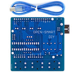 OPEN-SMART Blue DIY ATmega328P Development Board Module CH340 Driver with Buzzer LED Button + USB Cable Compatible for Arduino