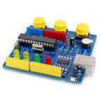 OPEN-SMART DIY ATmega328P R3 Development Board Blue CH340 Driver Soldering Parts Kit Buzzer LED Button Compatible for Arduino