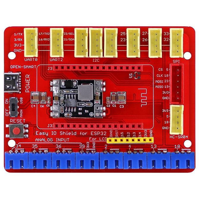 OPEN-SMART Easy IO Shield for ESP32 Easy-plug Colorful XH 2.54mm Socket Sensor Module Expansion Board for Arduino
