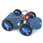 OPEN-SMART N20 Gear Motor 4WD Smart Robot Car Chassis Kit Bluetooth-compatible Control with Tutorial Compatible for Arduino