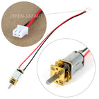 OPEN-SMART N20 Gear Motor 4WD Smart Robot Car Chassis Kit Bluetooth-compatible Control with Tutorial Compatible for Arduino