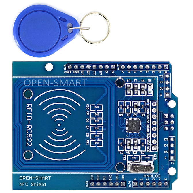 OPEN-SMART NFC Shield RFID RC522 Read And Write Module RF IC Card Sensor + S50 RFID Smart Card Compatible for Arduino