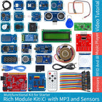 OPEN-SMART Rich Sensor Module Kit C with Atmega328P Board MP3 RTC NTC LCD IR Temperature Touch Module Compatible for Arduino