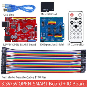 OPEN-SMART Rich Sensor Module Kit C with Atmega328P Board MP3 RTC NTC LCD IR Temperature Touch Module Compatible for Arduino
