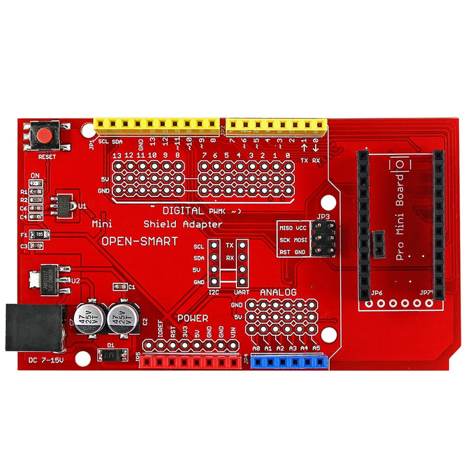 OPEN-SMART Shield Adapter Board for Pro Mini with Regulator to Connect with Module and Shield Compatible for Arduino