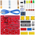 OPEN-SMART Soldering Parts Kit - Red DIY ATmega328P Development Board CH340 Driver with Buzzer LED Button Compatible for Arduino
