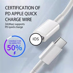 Original 20W PD USB Type C to Lighting Fast Charger Cable For Apple iPhone 12 11 Pro Max Mini X XR 8 7 Plus iPad Data Sync Line