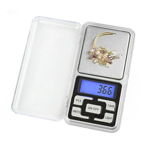 Portable 200g x 0.01g Pocket Digital Scale Tool LCD Electronic Jewelry Diamond Gold Herb Balance Weighting Scales Blue Backlight